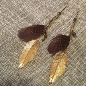 Dangle Feather Earrings